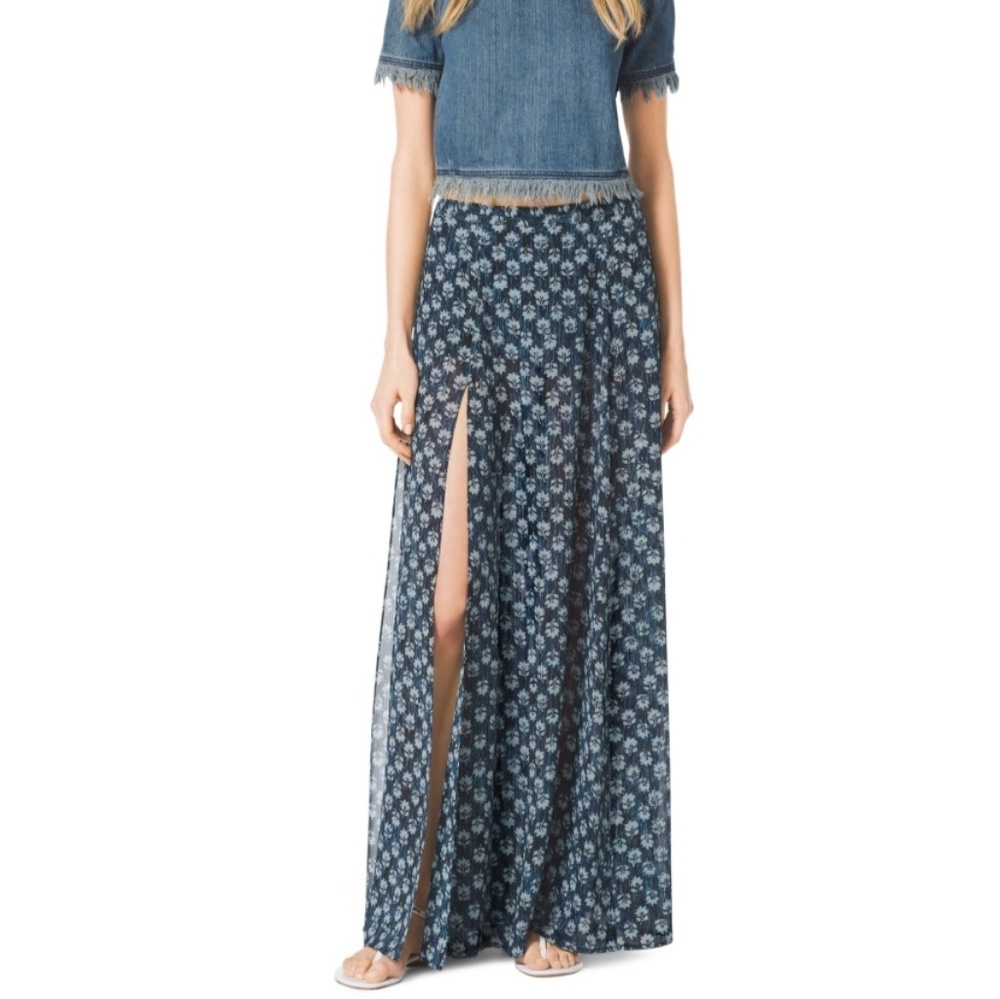 Michael Kors Blue Maxi Skirt.  Never Worn